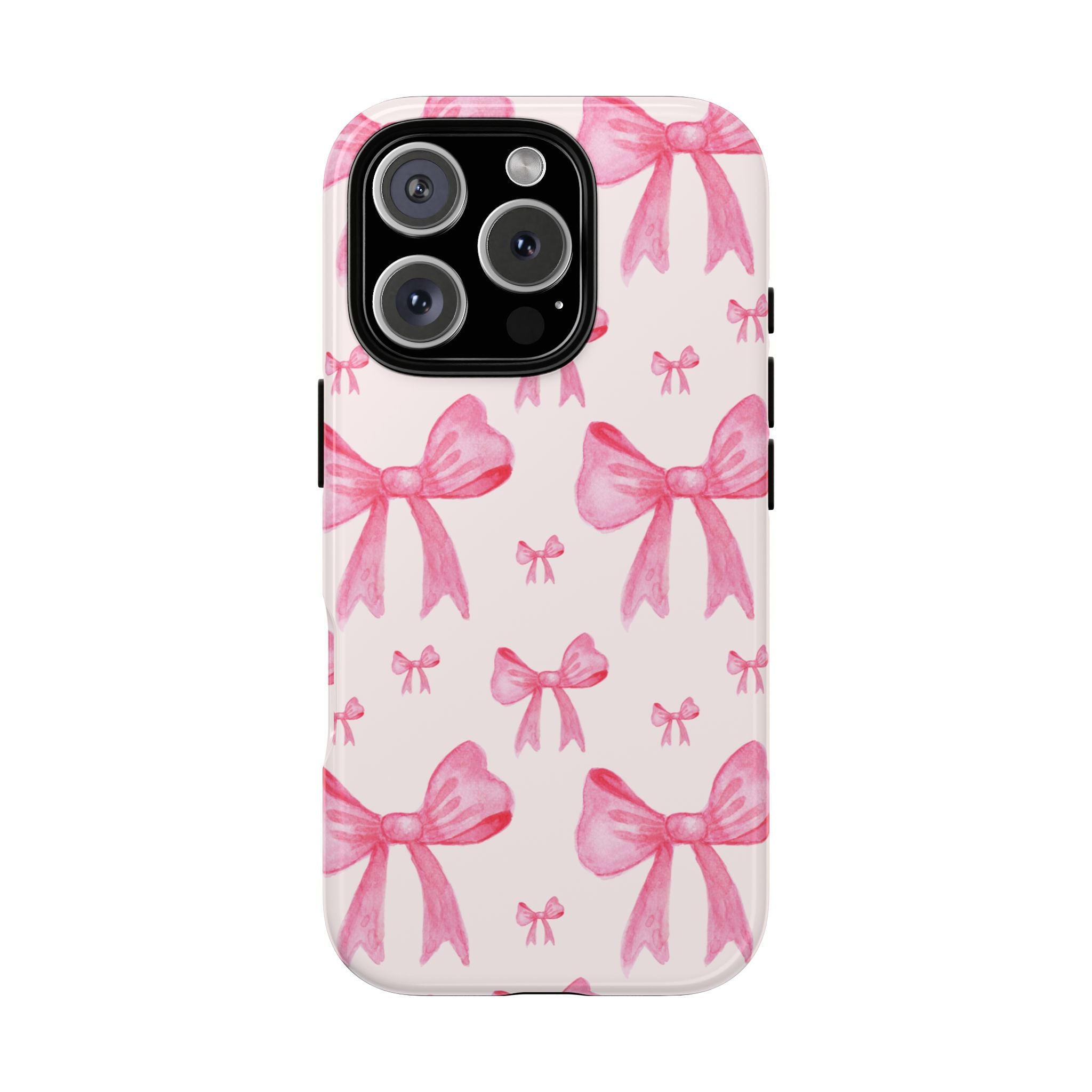 Pink Watercolor Bows Double Layer iPhone Case 2