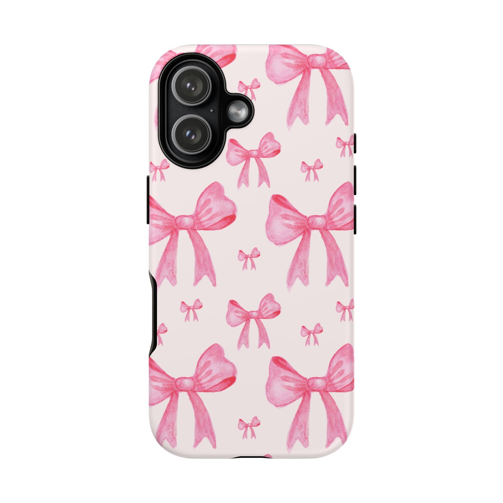 Pink Watercolor Bows Double Layer iPhone Case 2